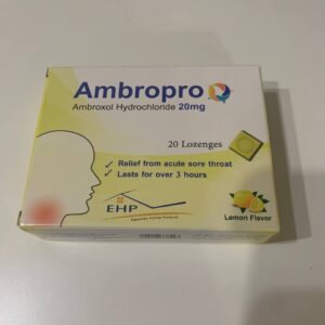 Ambropro Амбропро (амброксолу гідрохлорид 20 мг). 20 пастилок. Смак лимону
