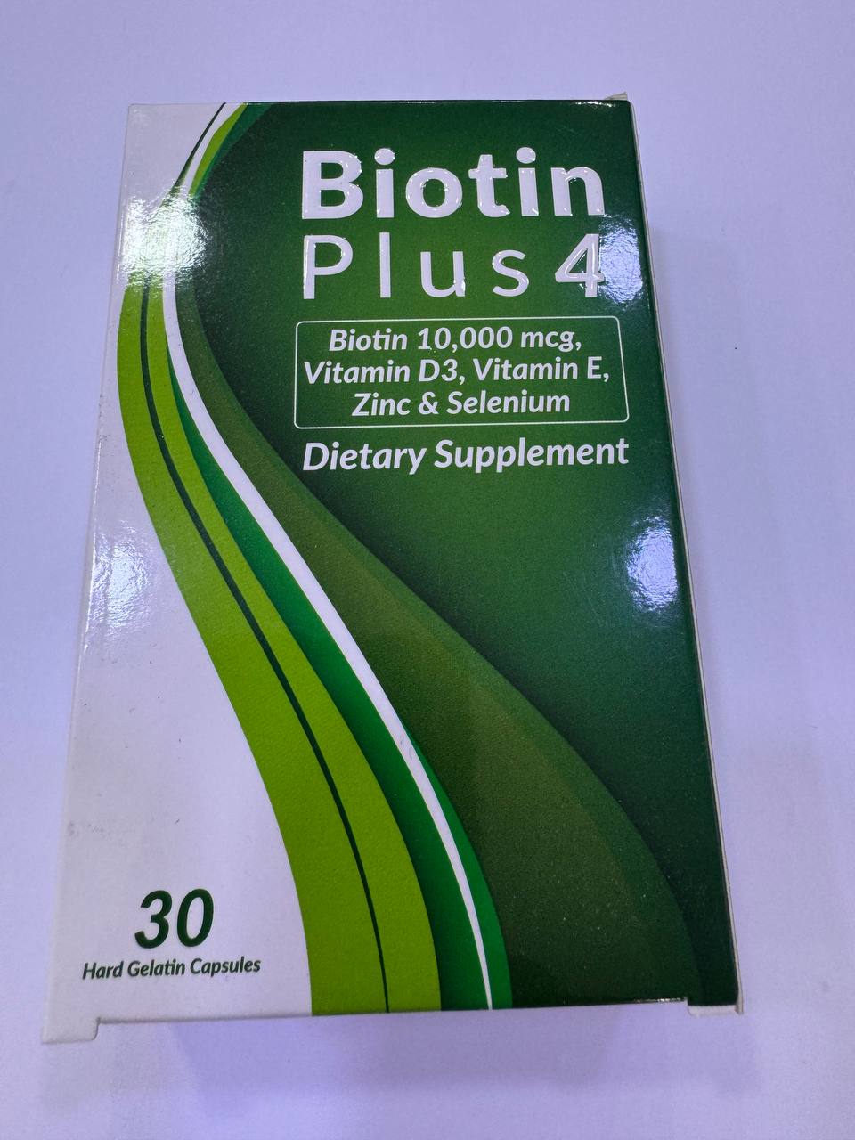Biotin Plus4. Біотин плюс 4. 30 капсул. Біотин 10000мкг, вітаміни D3, Е, цинк, селен. Biotin 10000mcg, Vit D3, Vit E, Zinc, Selenium