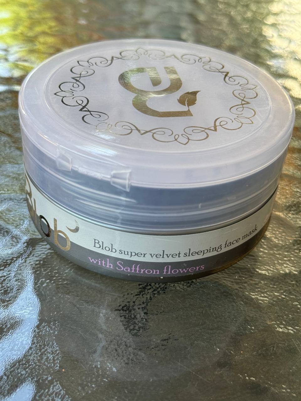 Blob. Супер оксамитова маска для сну з квітами шафрану. Super velvet sleeping mask with saffron flowers - Зображення 2