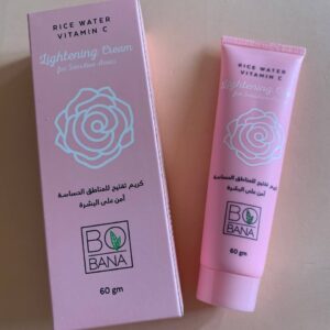 Освітлюючий крем Бобана Bobana для чутливих зон з рисовою водою та вітаміном С. Безпечний і ніжний. 60г lightening cream for sensitive areas with Rice Water and Vit C