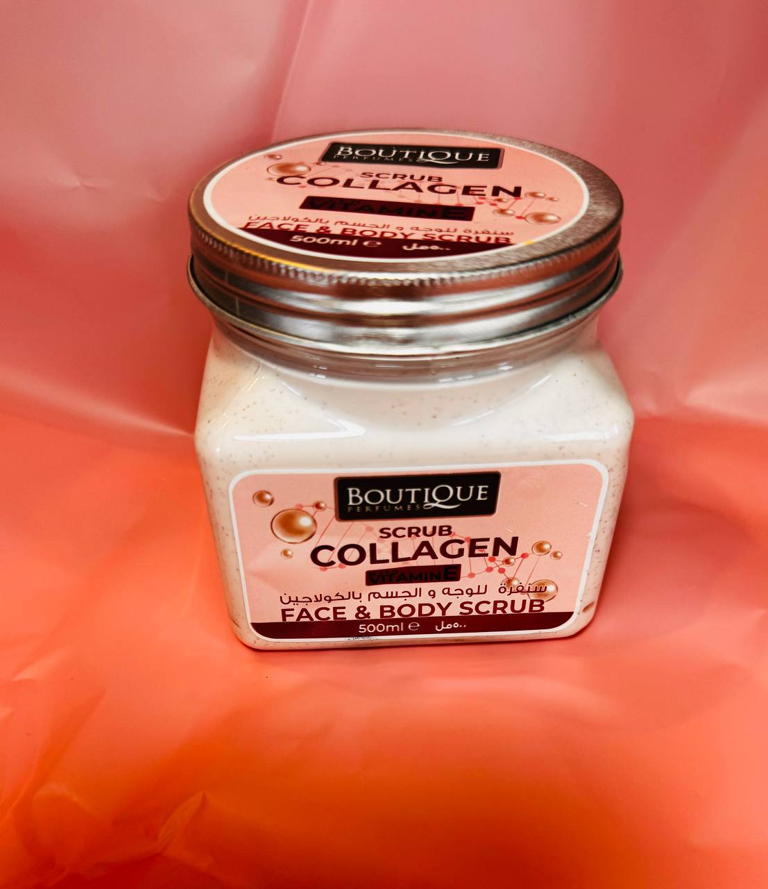 Boutique Perfume Колагеновий скраб для обличчя та тіла. 500ml (450g)