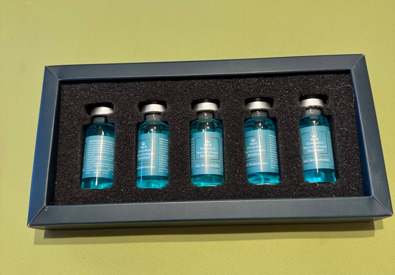 R&B. Морський колаген Клеопатри. Сироватка для обличчя. 5 ампул по 10 мл. Cleopatra Marine Collagen. Face Serum - Зображення 4