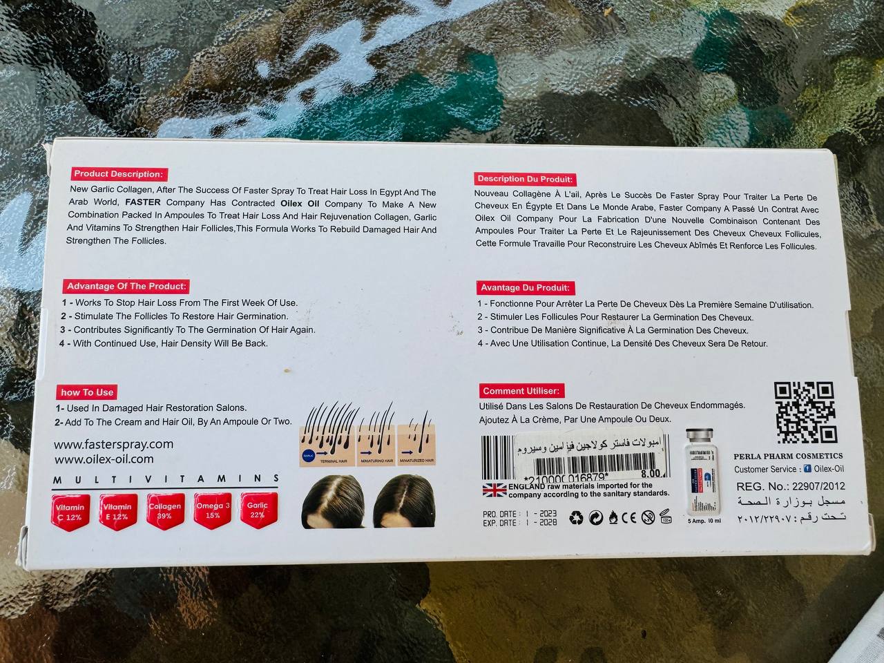 Dr. Faster Oilex. Інтенсивна точкова сироватка. Біотин. 5 ампул. Зміцнення. Intensive spot serum. Biotin. Strengthen - Зображення 3