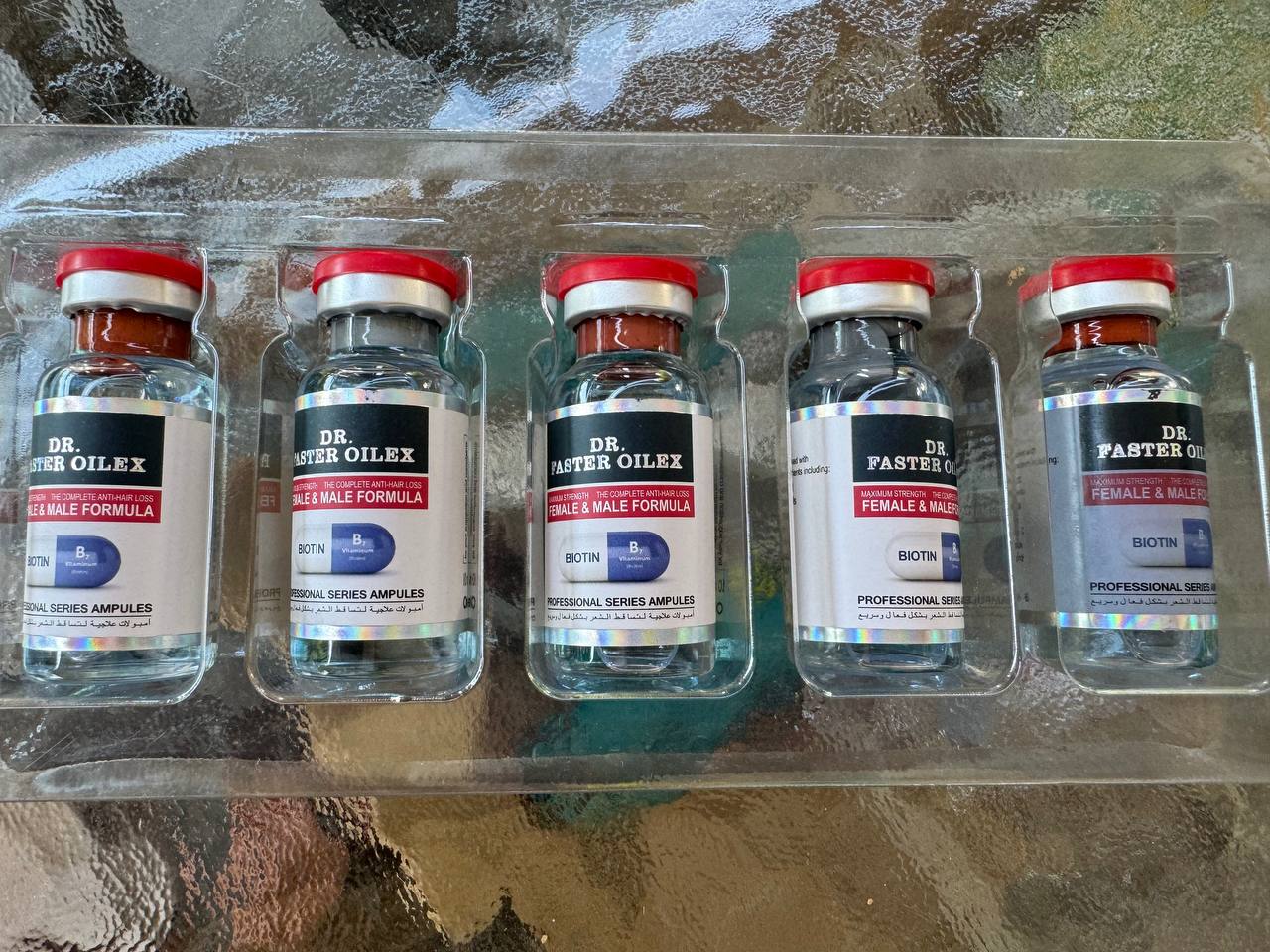 Dr. Faster Oilex. Інтенсивна точкова сироватка. Біотин. 5 ампул. Зміцнення. Intensive spot serum. Biotin. Strengthen - Зображення 2