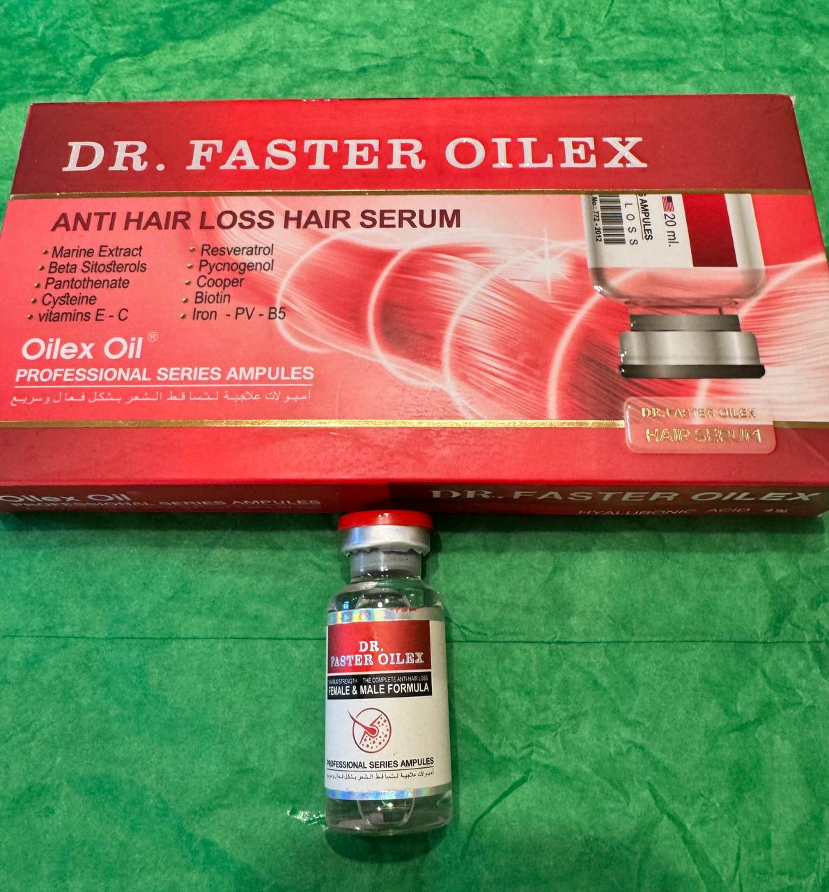 Dr. Faster Oilex. Проти випадіння волосся. Сироватка для волосся. 5 ампул по 10 мл. Anti Hair Loss. Hair Serum
