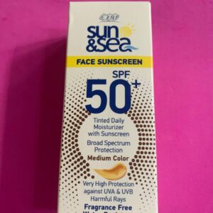 Тонований сонцезахисний крем для обличчя EVA Sun&Sea. Середній колір. SPF 50+. 40мл Tinted Face Sunscreen. Medium Color