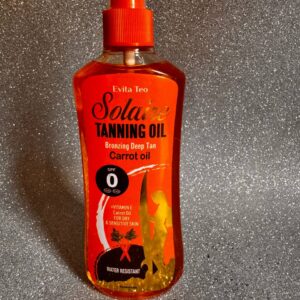 Evita Teo. Масло для засмаги Solarize. Олія з моркви та вітамін Е. SPF 0. Водостійка. 250мл. Solarize tanning oil. Bronzing deep tan carrot oil. Water resistant