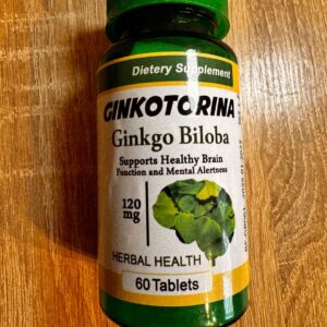 Ginkotorina. Гінкго Білоба. 120мг. 60 таблеток. Ginkgo Biloba