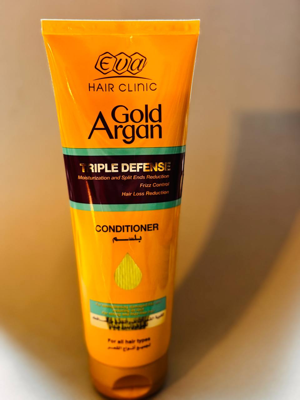 Eva Hair Clinic. Золотий аргановий кондиціонер із золотом і аргановою олією 230мл. Gold Argan Conditioner with Gold and Argan oil