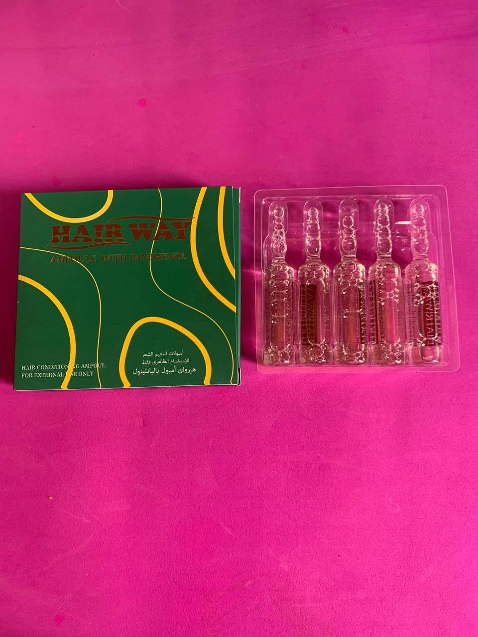 Тонізуючий лосьйон Hair Way з пантенолом. 5 ампул по 10 мл.