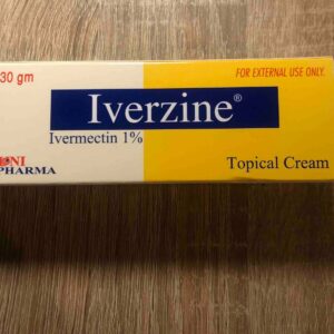 Iverzine (ivermectin 1%). Іверзин (івермектин 1%). Крем для місцевого застосування. 30г. Topical cream (розацеа Египет)