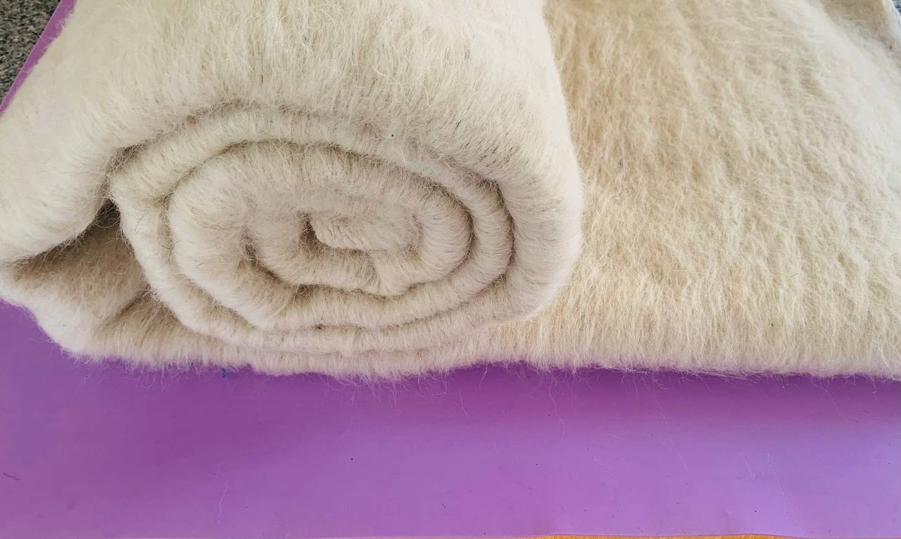 Ковдра двоспальна. Натуральна верблюжа вовна. 220x180см. Ручна робота - Зображення 2