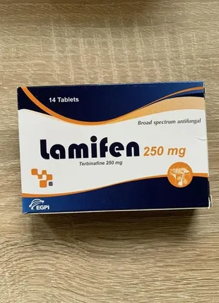Lamifen Ламіфен 250мг. 14 таблеток проти мікозу