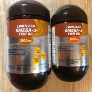 Limitless Omega-3 Fish Oil 2000mg. Комплекс вітамінів омега-3 60 капсул