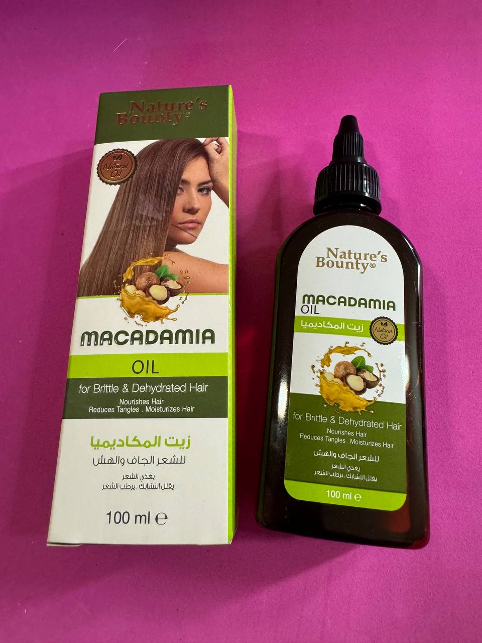 Nature's Bounty. Масло макадамії. 100 мл. Для ламкого та зневодненого волосся. Macadamia Oil. For brittle and dehydrated hair.