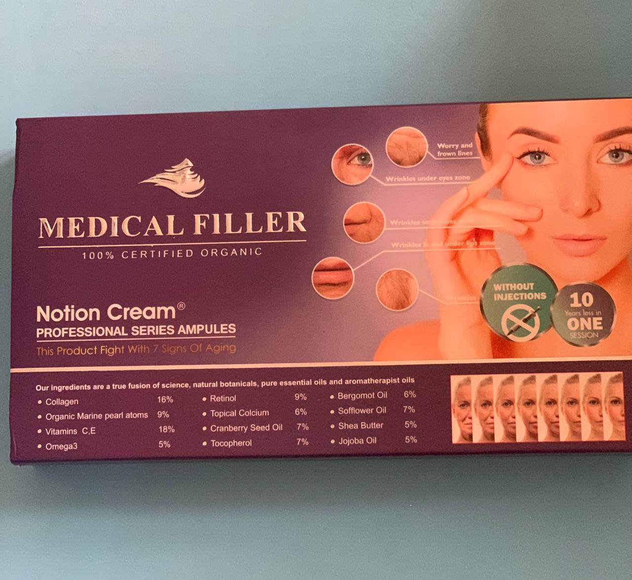 Medical Filler. Notion Cream. Professional Series Ampules. Медичний наповнювач. Професійна серія ампул
