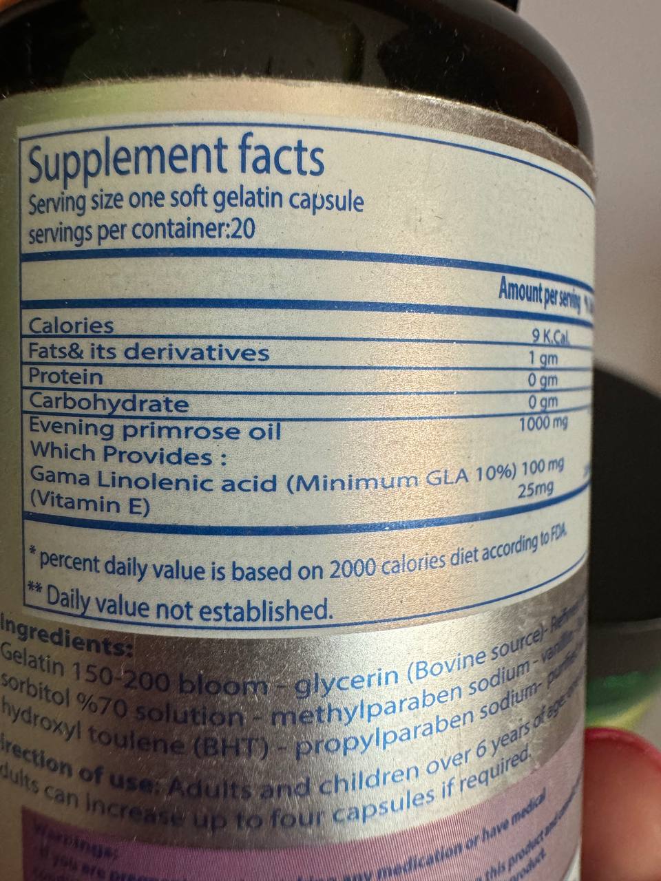 Menestro. Менестро. Масло примули вечірньої 1000мг. 20 капсул. Evening primrose oil - Зображення 2