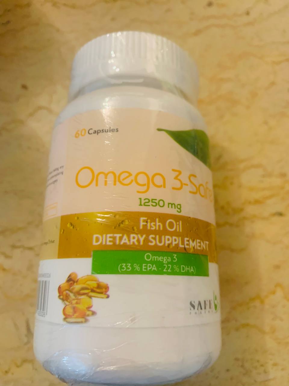 Омега-3 1250 мг. Дієтична добавка з риб'ячим жиром. 60 таблеток. Omega-3