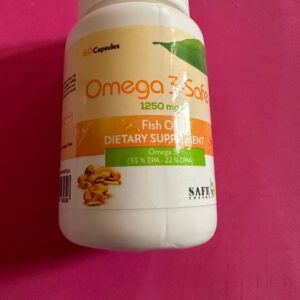 Omega 3 Safe 1250 мг. Дієтична добавка риб’ячого жиру (fish oil). 60 капсул