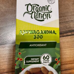 Organic Nation. Ashwagandha 600. Ашваганда 600. Антиоксидант. 60 таблеток. Antioxidant