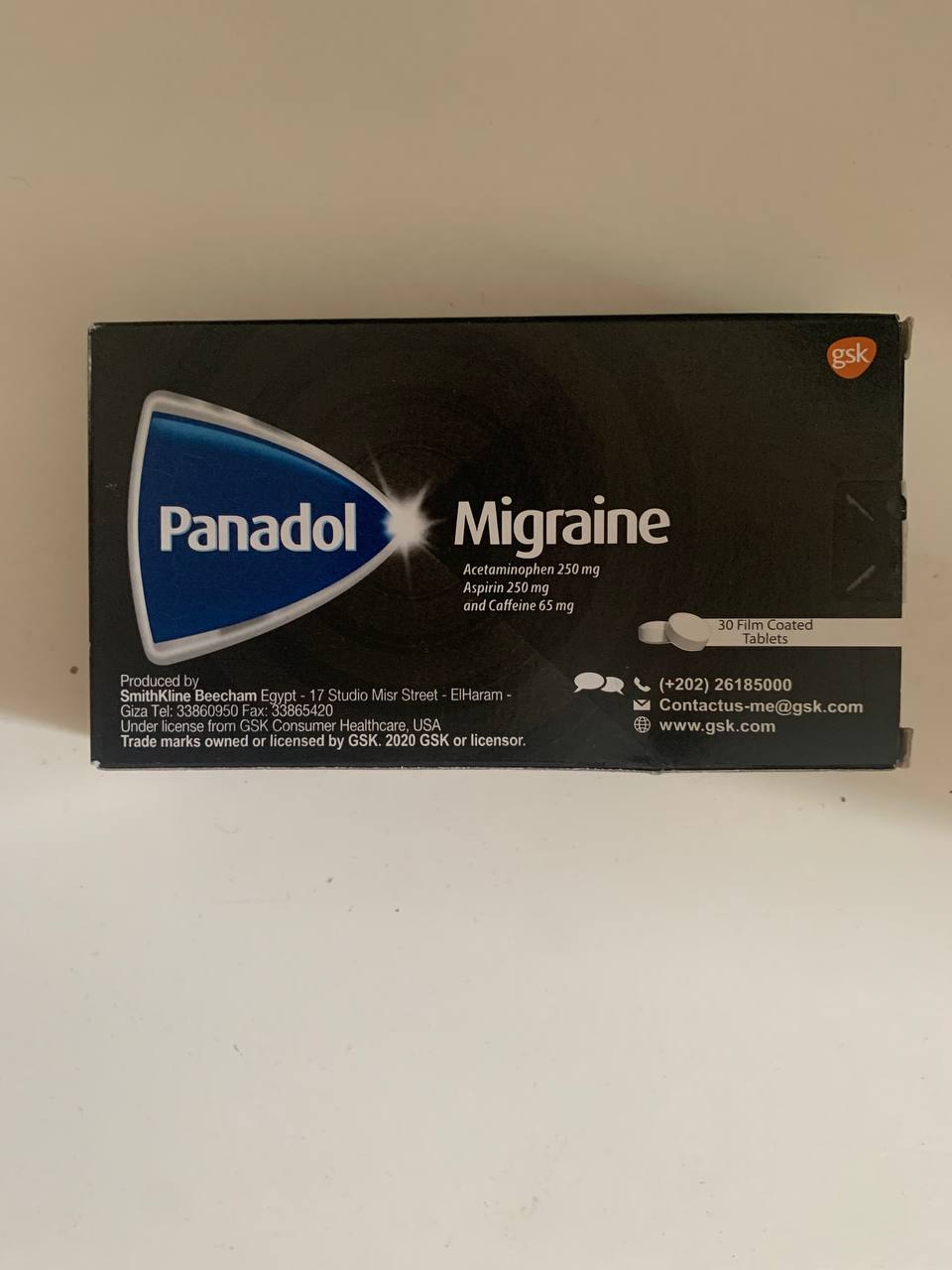 Panadol Migraine Панадол Мігрень. 30 таблеток від головного болю