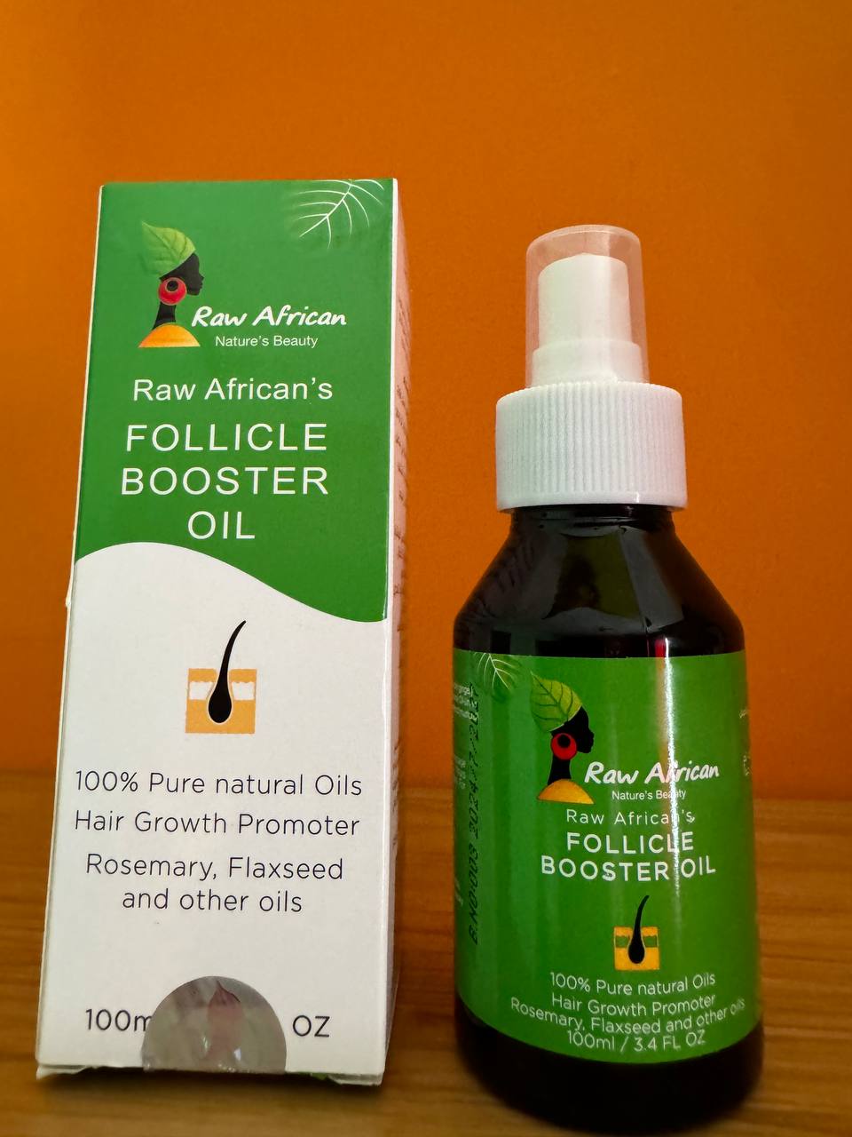Raw African. Олія для стимуляції фолікулів. 100мл. Follicle Booster Oil