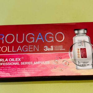 Perla Oilex. Ругаго Колаген 3 в 1. Сироватка для обличчя. 5 ампул х 10 мл. Ампули професійної серії. Rougago Collagen. Professional Series Ampoules