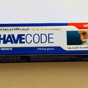 Крем для гоління ShaveCode. 60мл. Для нормальної шкіри, з ментолом