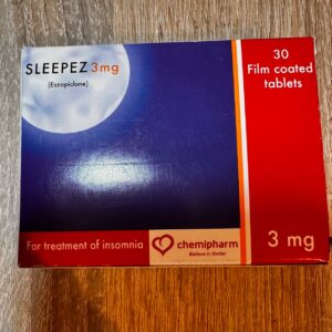 Sleepez (eszopiclone). Сліпіз 3мг. 30 таблеток від безсоння