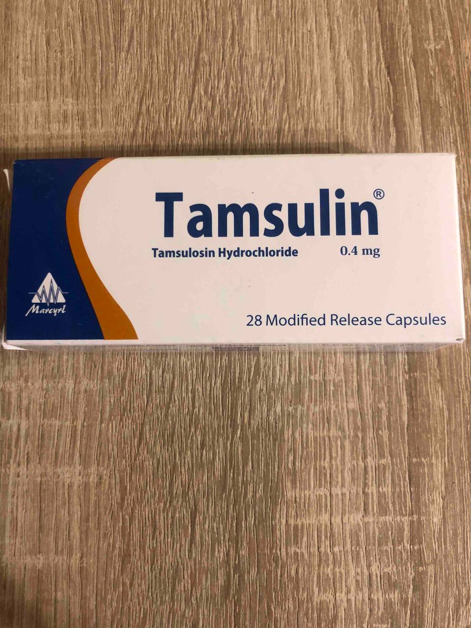 Tamsulin (tamsulosin hydrochloride 0,4mg). Тамсулін (тамсулозину гідрохлорид 0,4 мг). 28 капсул