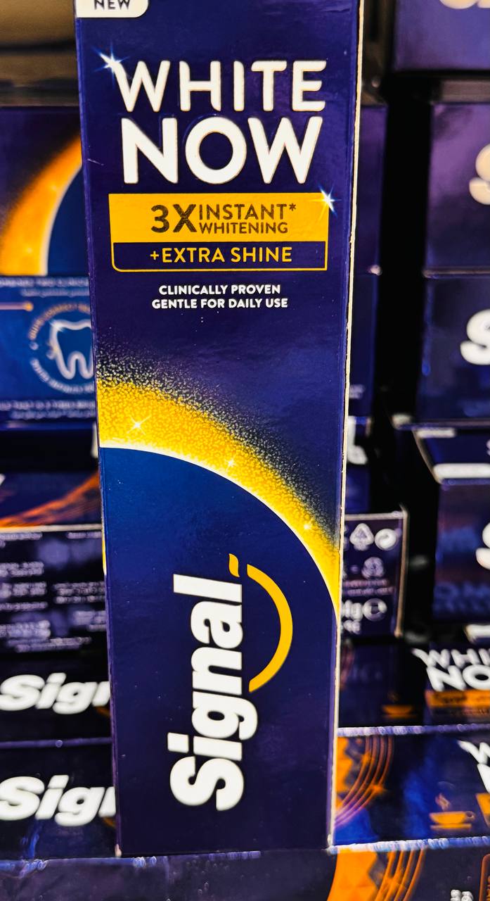 Signal. Зубна паста. Екстра блиск. 75мл/95г. White Now. Toothpaste. Extra shine