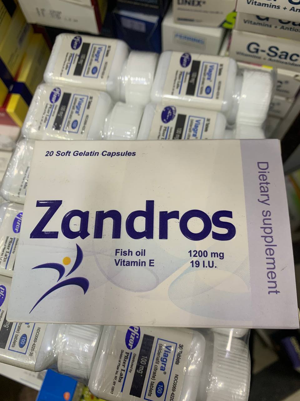Zandros Зандрос 1200mg 19IU. 20 капсул. Риб’ячий жир. Вітамін Е