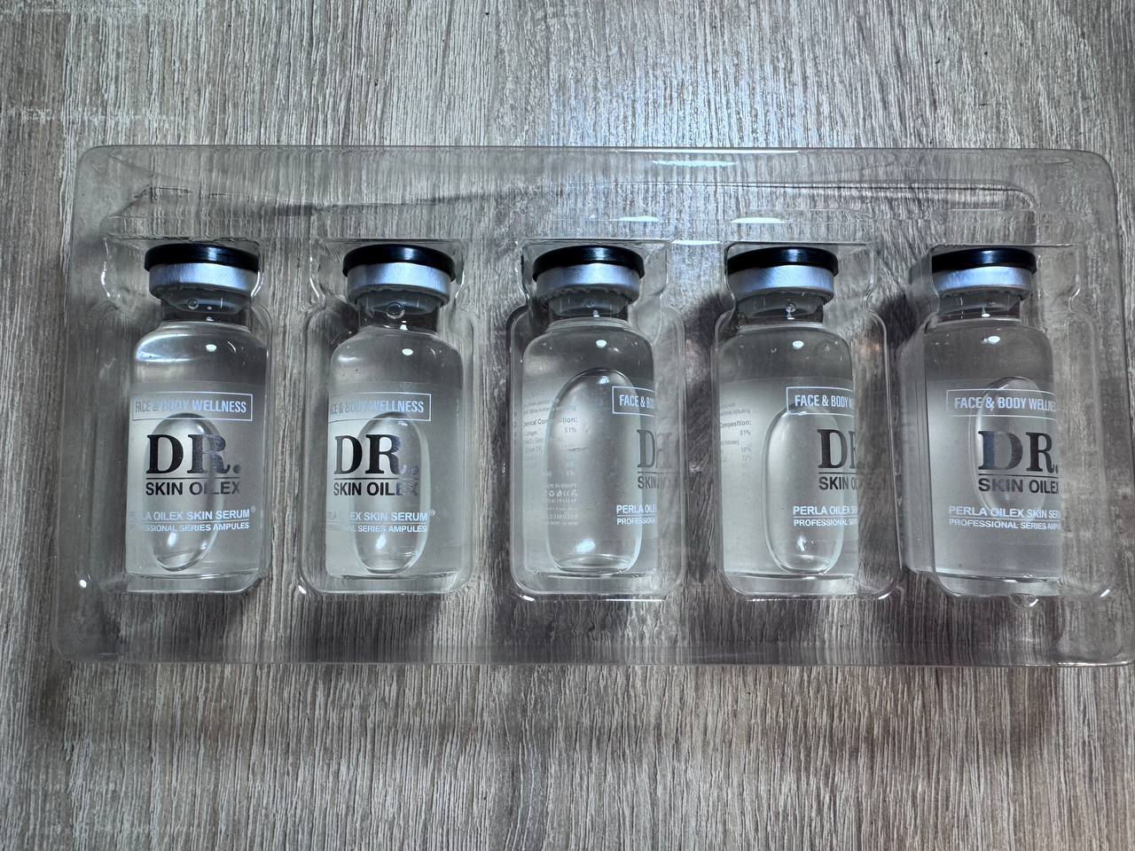 Dr. Skin (Perla) Oilex. Гіалуронова кислота та колаген. 5 ампул професійної серії. Hyaluronic Acid and Collagen - Зображення 4