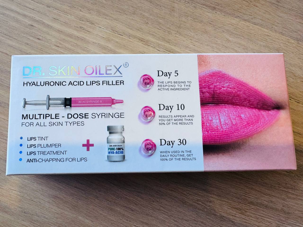 Dr. Skin Oilex. Філер для губ з гіалуроновою кислотою. Шприц для багаторазового використання. Hyaluronic acid lips filler. Multi-dose syringe