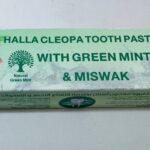 Halla Cleopa. Зубна паста із зеленою м'ятою та місваком. 100г плюс 50г. Toothpaste with green mint and miswak