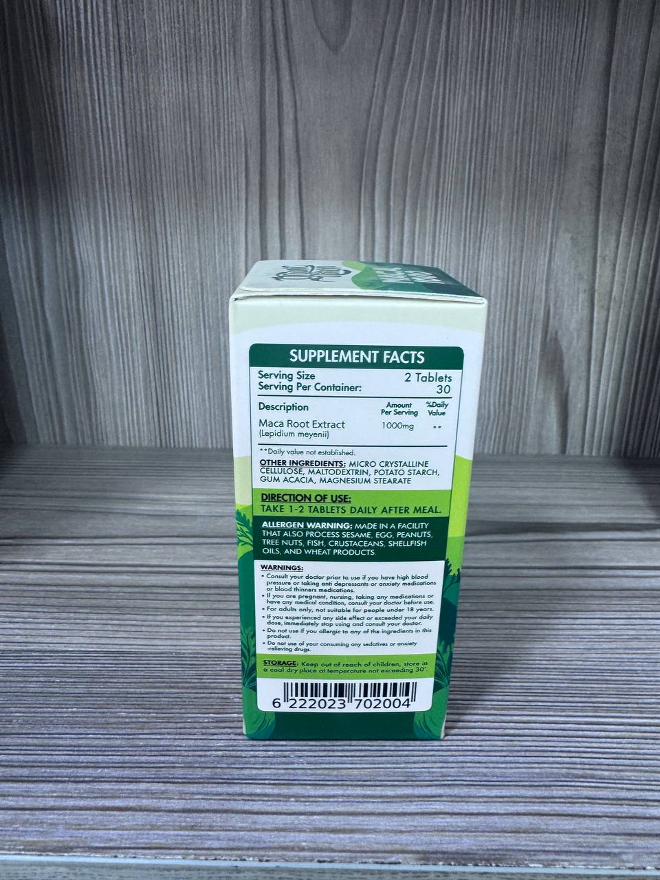 Organic Nation. Maca 1000. Мака 1000. 60 таблеток. Підтримує сексуальне здоров'я. Supports sexual health - Зображення 2