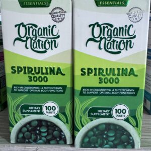Organic Nation. Spirulina 3000. Спіруліна 3000. 100 капсул