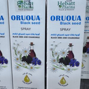 Hebatt Pharma. Oruoua Black Seed. Спрей з чорним насінням і ромашкою. 60мл. Black seed and Chamomile spray