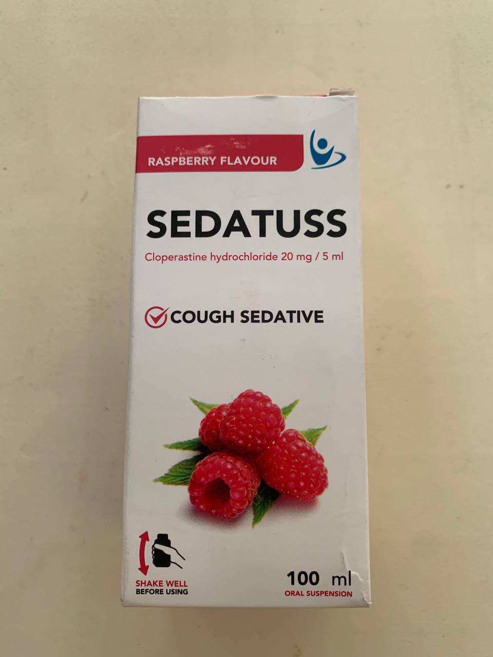 Sedatuss. Седатус. Заспокійливий засіб від кашлю зі смаком малини. 100мл. Cough sedative with raspberry flavour