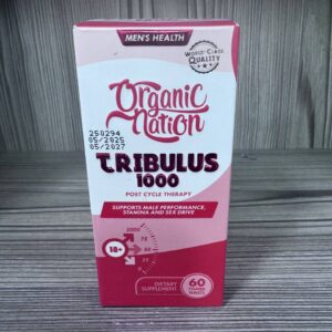 Organic Nation. Tribulus 1000. 60 таблеток. Чоловіча продуктивність, витривалість, лібідо. Male performance, stamina, libido