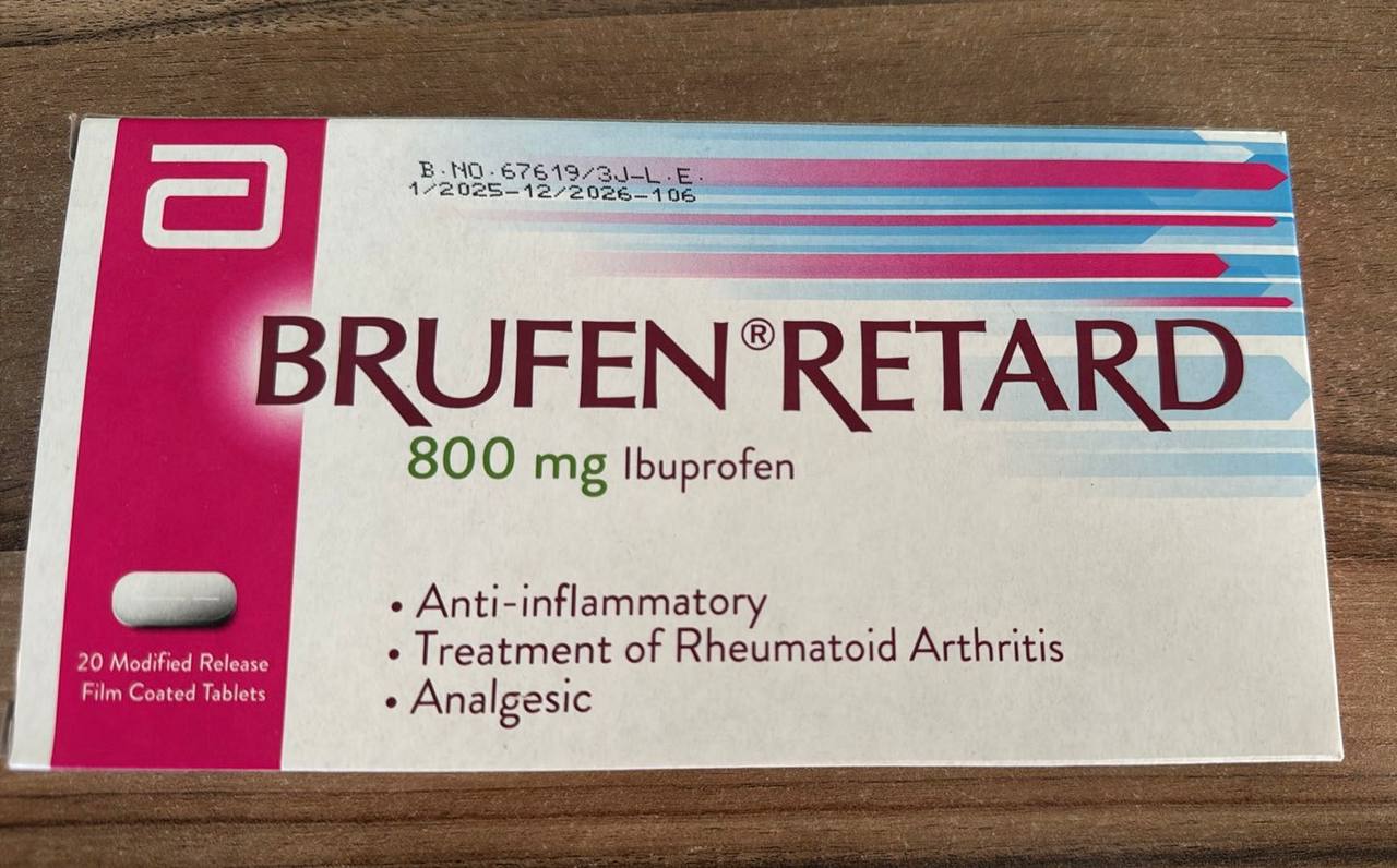 Brufen Retard (Ibuprofen). Бруфен Ретард 800мг. 20 таблеток