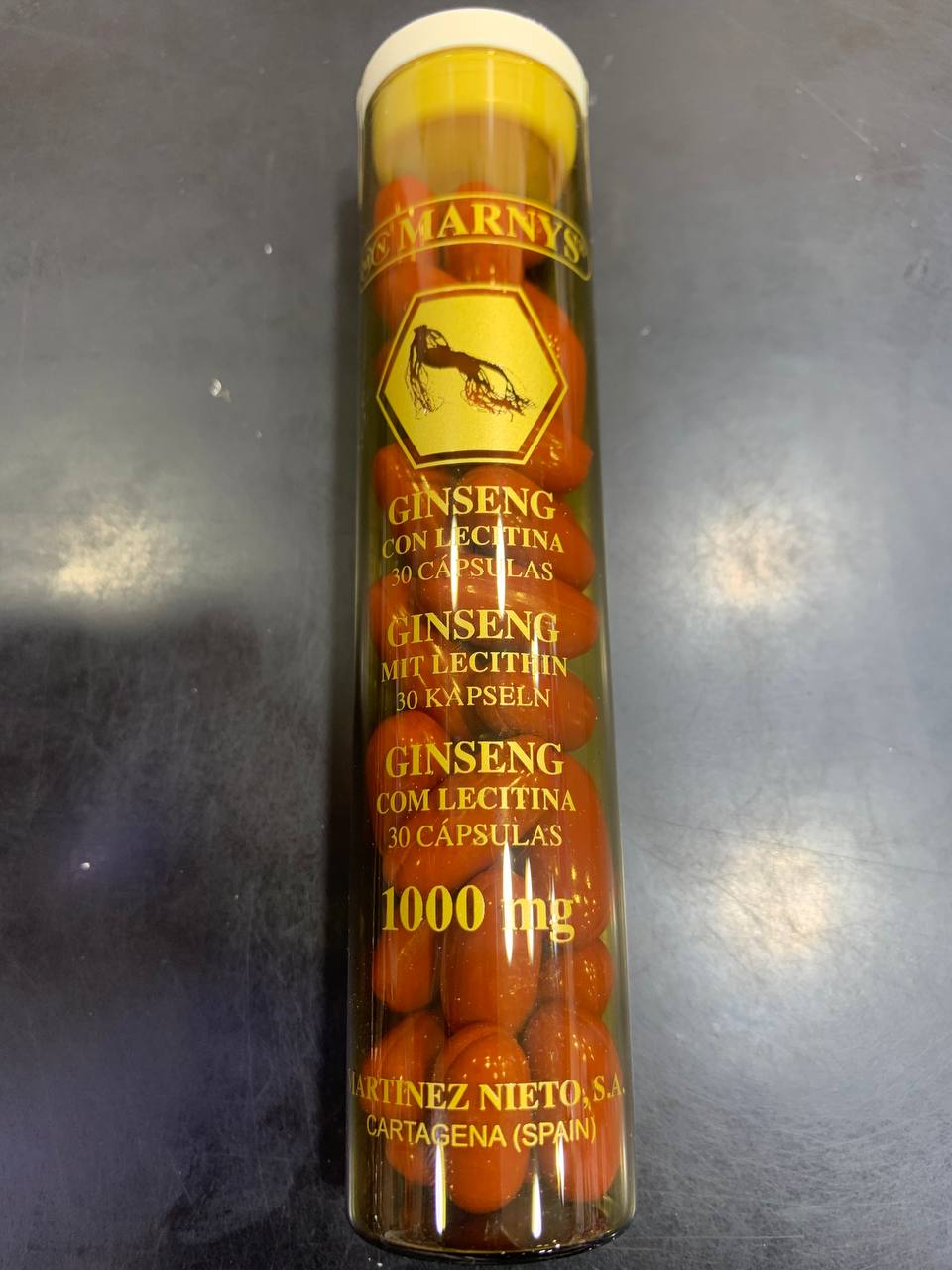 Marnys. Женьшень з лецитином. 1000мг. 30 капсул. Ginseng with lecithin