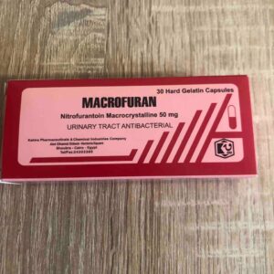 Macrofuran (Nitrofurantoin macrocrystalline 50mg). Макрофуран (макрокристалічний нітрофурантоїн 50 мг). 30 капсул