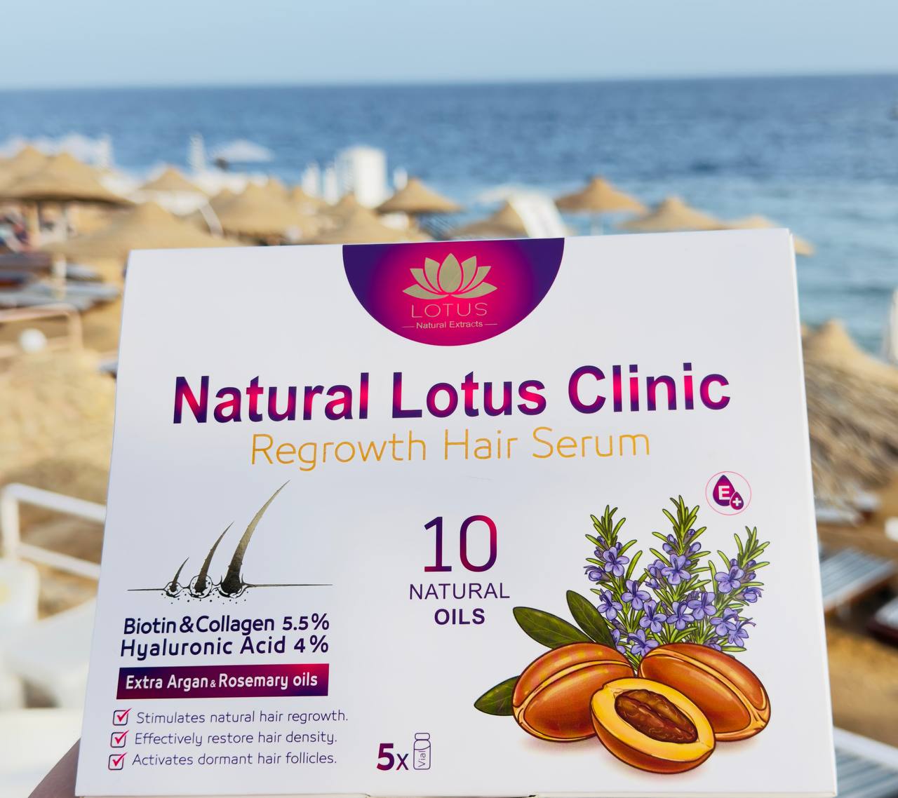 TNG. Natural Lotus Clinic. Сироватка для відновлення волосся. 10 олій. 5 ампул. Regrowth Hair Serum. 10 oils