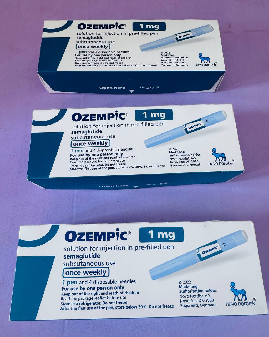 Ozempic. Оземпік 1mg. 12 доз. 3 попередньо заповнених шприц-ручки для ефективного схуднення та зниження глюкози. Хладогент в подарунок