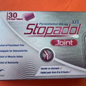 Eva Pharma. Stopadol XR Joint (paracetamol 650mg). Стопадол XR Джойн (парацетамол 650 мг). 30 таблеток