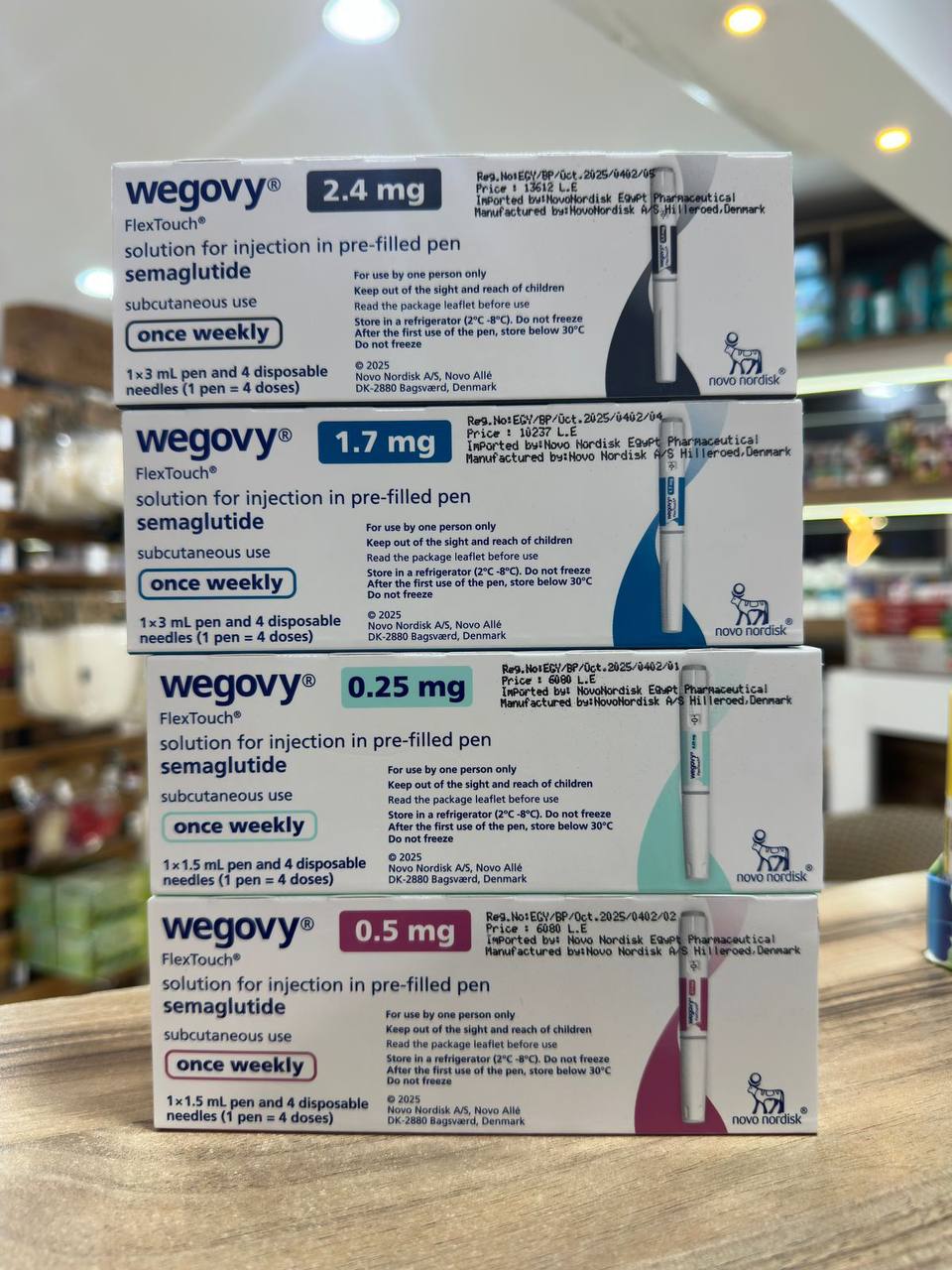 Wegovy (semaglutide). Вегові (семаглутид) 1мг. Попередньо заповнена ручка для схуднення. 4 дози. Pre-filled pen for weight loss - Зображення 2