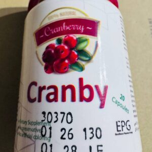 Cranby (Cranberry). Кренбі (журавлина). 20 капсул. Комплекс для профілактики та підтримки при циститі