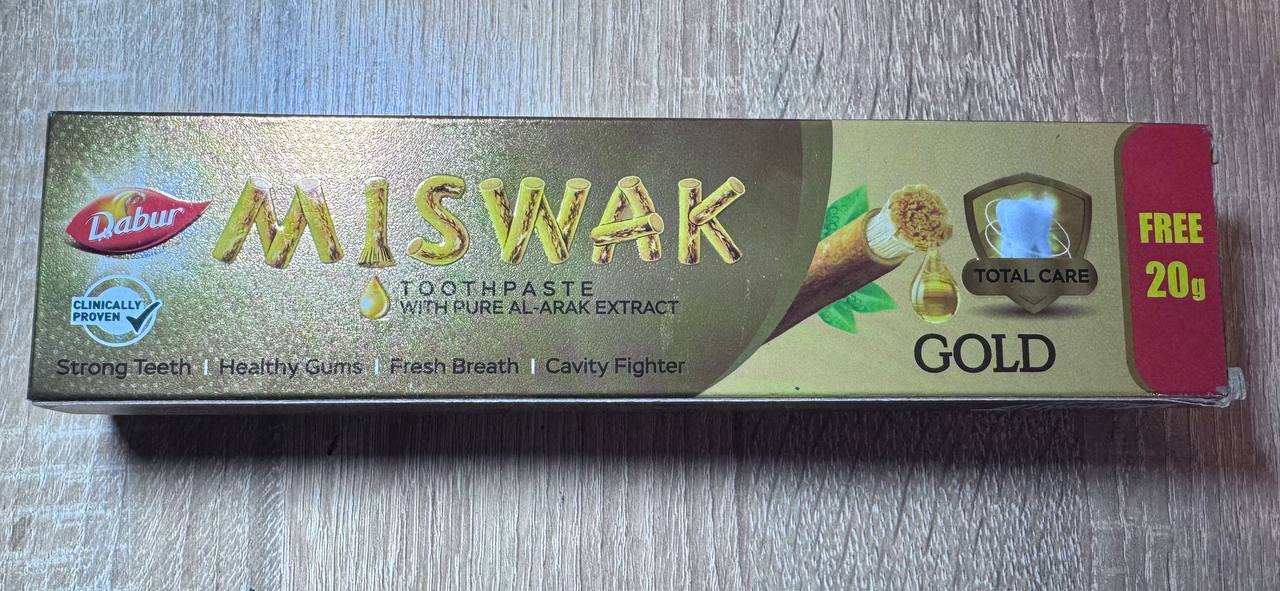 Зубна паста Місвак Miswak Gold 140g. (120 plus 20)