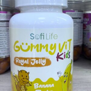 SofiLife. GummyVit Kids. Маточне молочко (137,5 мг). Смак банана. 30 гумок. Royal Jelly (137.5mg). Banana flavor